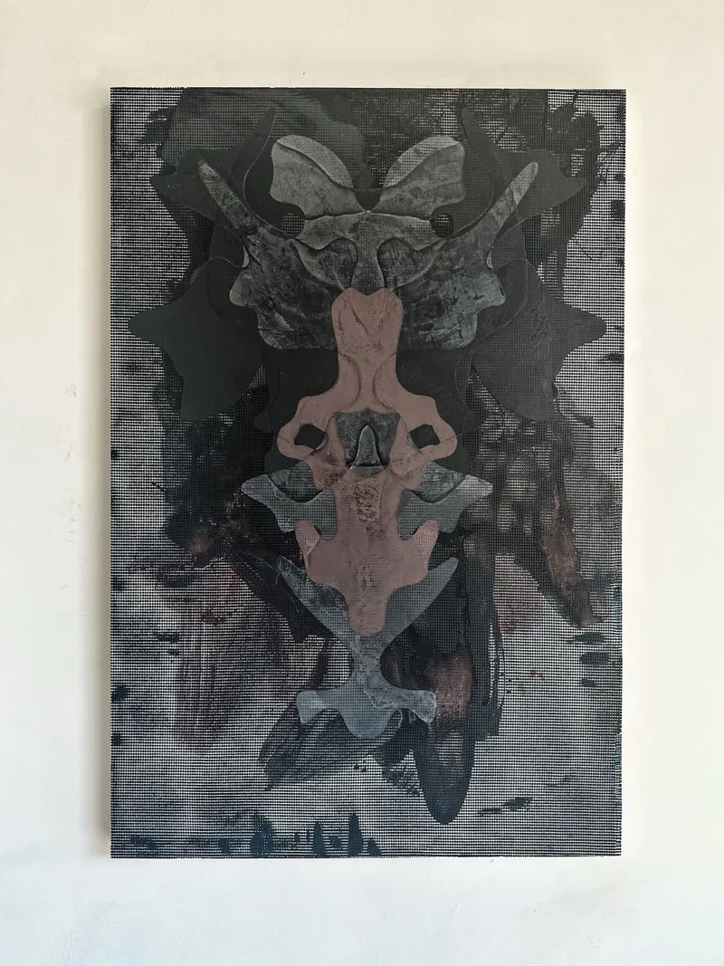 Rorschach 08, plaster on birch cradle
