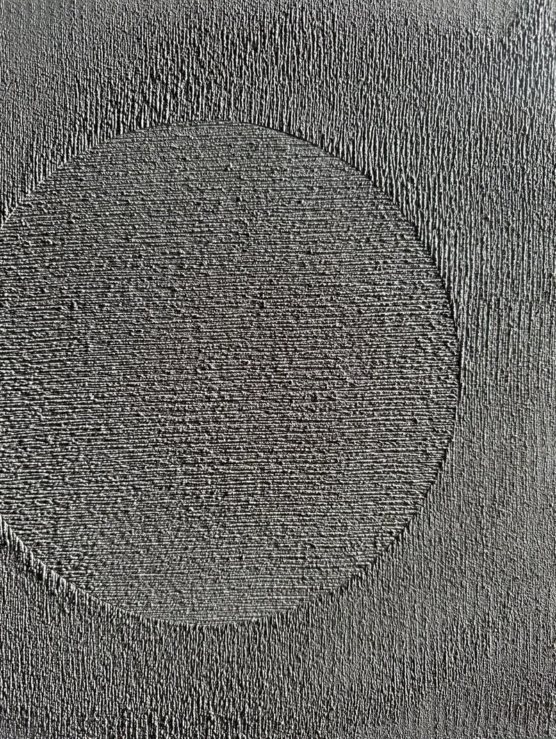 Circular raked plaster texture study